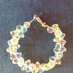 Clear Swarovski crystal bracelet.